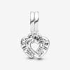 Charm Colgante Corazones de Hermanas Dividido