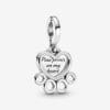 Charm Colgante Huella y Corazones