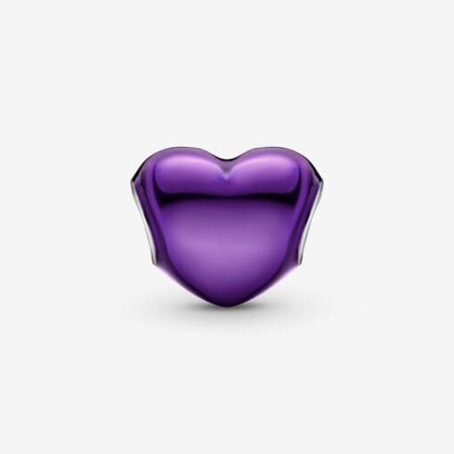 Charm Corazón Púrpura Metálico