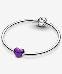 Charm Corazón Púrpura Metálico
