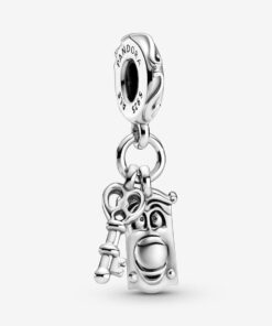 Charm Colgante con Forma de Llave y Pomo de Puerta de Alicia en el País de las Maravillas