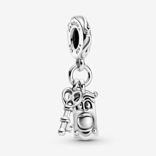 Charm Colgante con Forma de Llave y Pomo de Puerta de Alicia en el País de las Maravillas