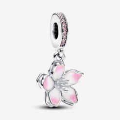 Charm colgante de flor de cerezo