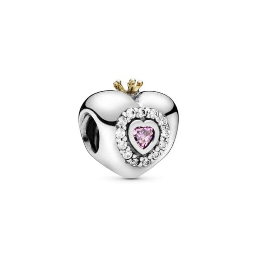 Charm Corazón de Princesa Rosa