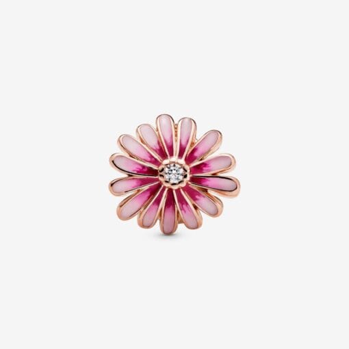 Charm de Flor de Margarita Rosa