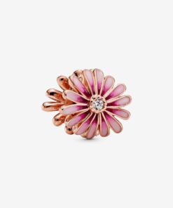 Charm de Flor de Margarita Rosa
