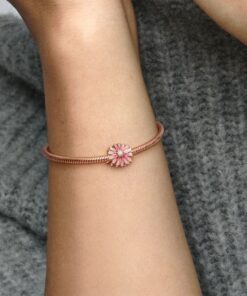Charm de Flor de Margarita Rosa