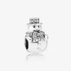 Charm de Muñeco de Nieve con Circonita Transparente