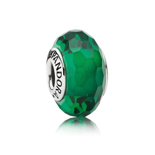 Charm Murano Facetado Verde