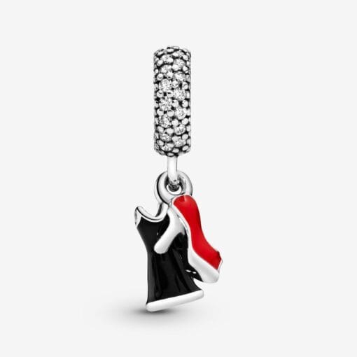 Colgante de Plata con Zapato Vestido y Pintalabios