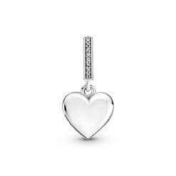 Colgante en Plata de ley Medallón Corazón Abierto