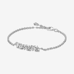 Pulsera de Cadena con Corazones Brillantes