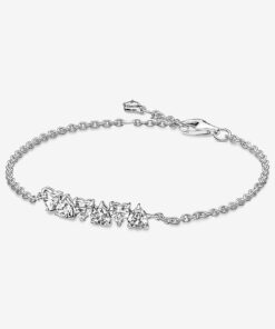 Pulsera de Cadena con Corazones Brillantes