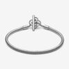 Pulsera de cadena con serpiente y barra en T con nudo de la paz de Pandora Moments