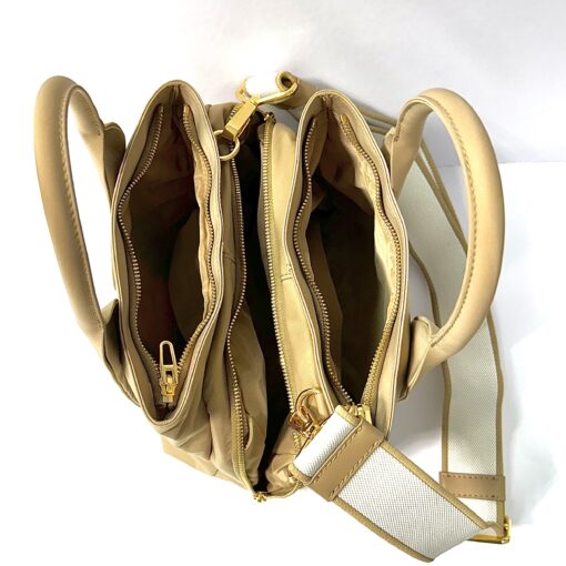 Bimba y Lola Bolsa de Mano Mediana Cross Caqui