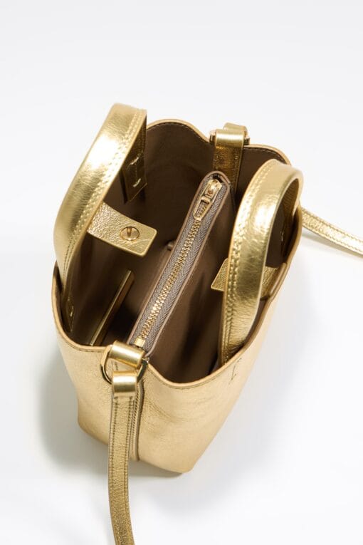 Bolsa Chihuahua Mini Piel Oro
