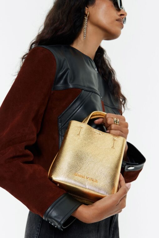 Bolsa Chihuahua Mini Piel Oro