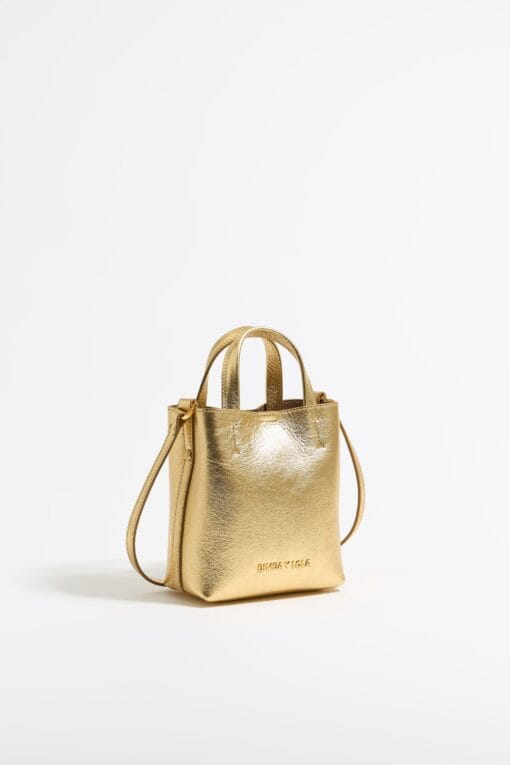 Bolsa Chihuahua Mini Piel Oro