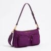 Bolsa Bandolera Pocket Pequeña Nylon Ciruela