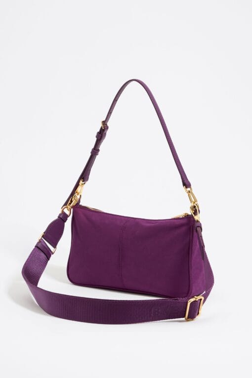 Bolsa Bandolera Pocket Pequeña Nylon Ciruela