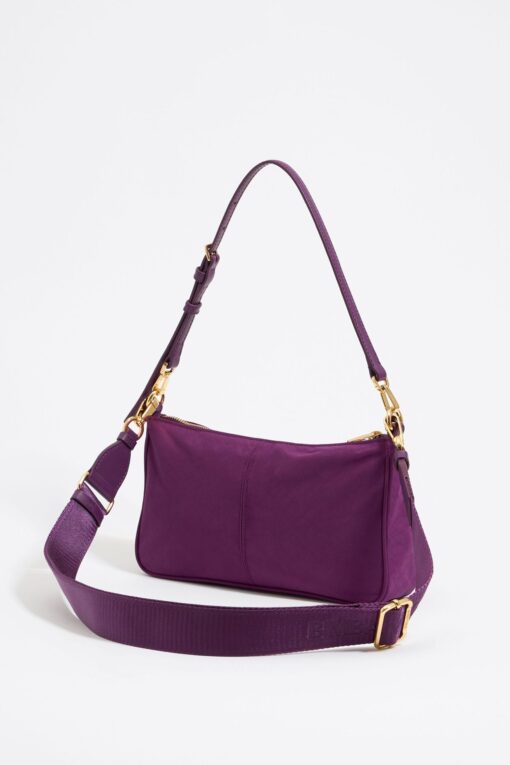 Bolsa Bandolera Pocket Pequeña Nylon Ciruela