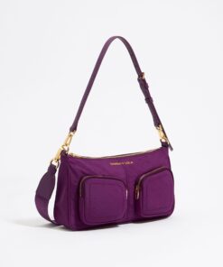 Bolsa Bandolera Pocket Pequeña Nylon Ciruela