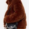 Bolsa Bandolera Trapecio Pequeña Piel Negra