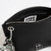 Bolsa Bandolera Trapecio Pequeña Piel Negra