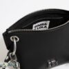 Bolsa Bandolera Trapecio Pequeña Piel Negra