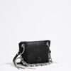 Bolsa Bandolera Trapecio Pequeña Piel Negra