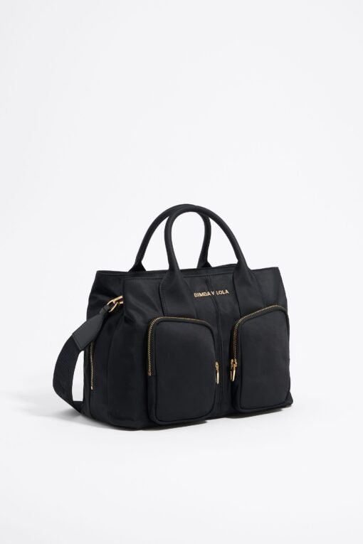 Bolsa de Mano Pocket Grande Nylon Negra