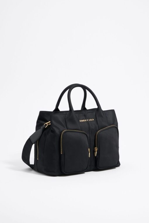 Bolsa de Mano Pocket Grande Nylon Negra