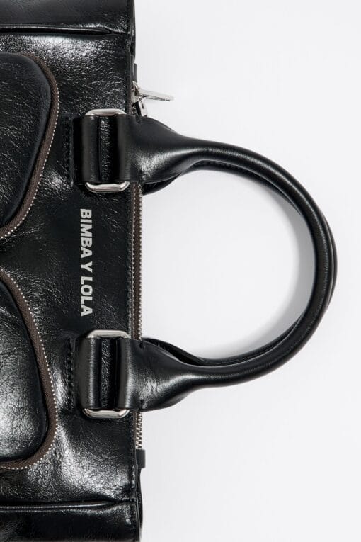 Bolsa Tote Pocket Mediana Piel Negra