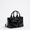 Bolsa Tote Pocket Mediana Piel Negra