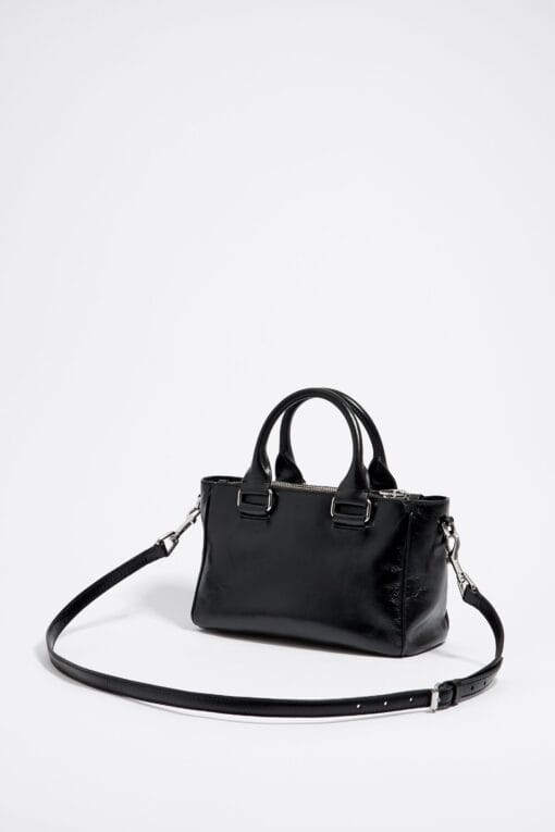 Bolsa Tote Pocket Mediana Piel Negra