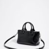 Bolsa Tote Pocket Mediana Piel Negra