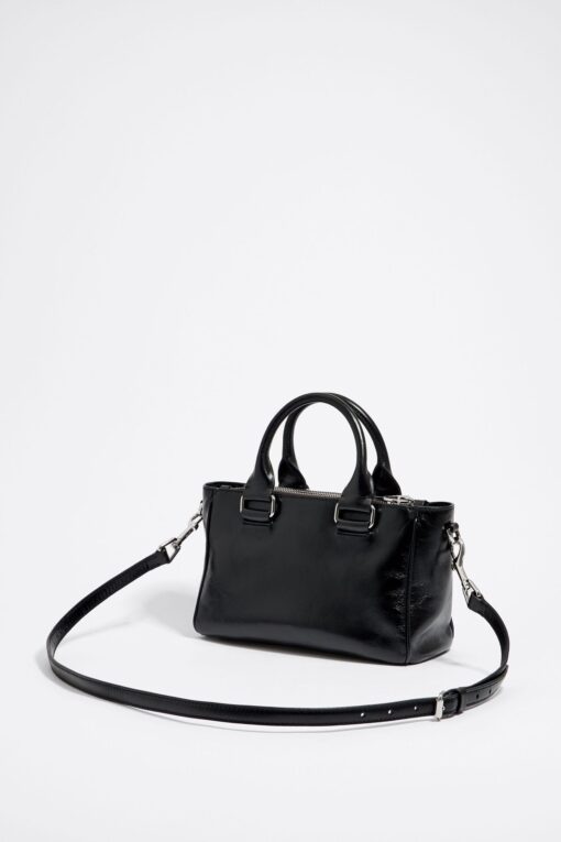 Bolsa Tote Pocket Mediana Piel Negra