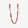 Cadena de Seguridad PANDORA Reflexions Bañada en Oro Rosa de 14 k