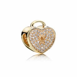 Charm Candado de Corazón Oro
