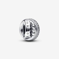 Charm con Logotipo Pavé y Cuentas de Pandora