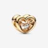Charm de Corazón con Piedra Flotante