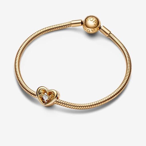 Charm de Corazón con Piedra Flotante