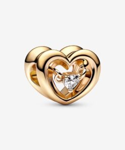 Charm de Corazón con Piedra Flotante