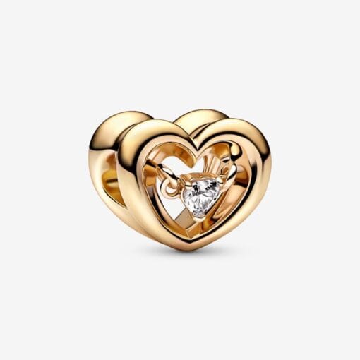 Charm de Corazón con Piedra Flotante