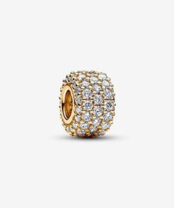 Charm de Triple Fila con Pavé
