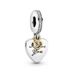 Colgante de Corazón de Plata con Oro de 14k