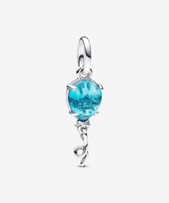Colgante de Globo de Cristal de Murano Azul
