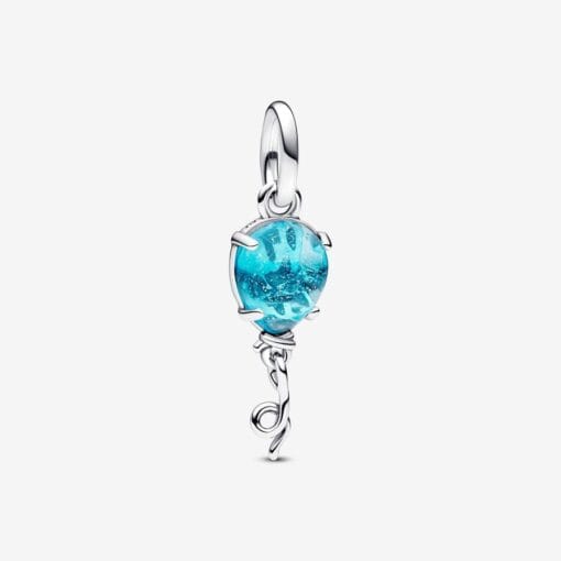 Colgante de Globo de Cristal de Murano Azul