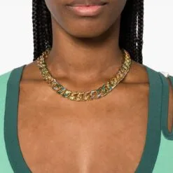 Collar de Cadena Adornado con Cristales