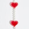 Collar de Perlas y Corazones